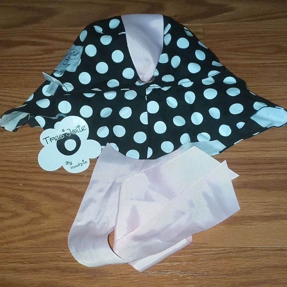 Mud Pie Perfectly Princess Reversible Sunhat 0-12m NWT